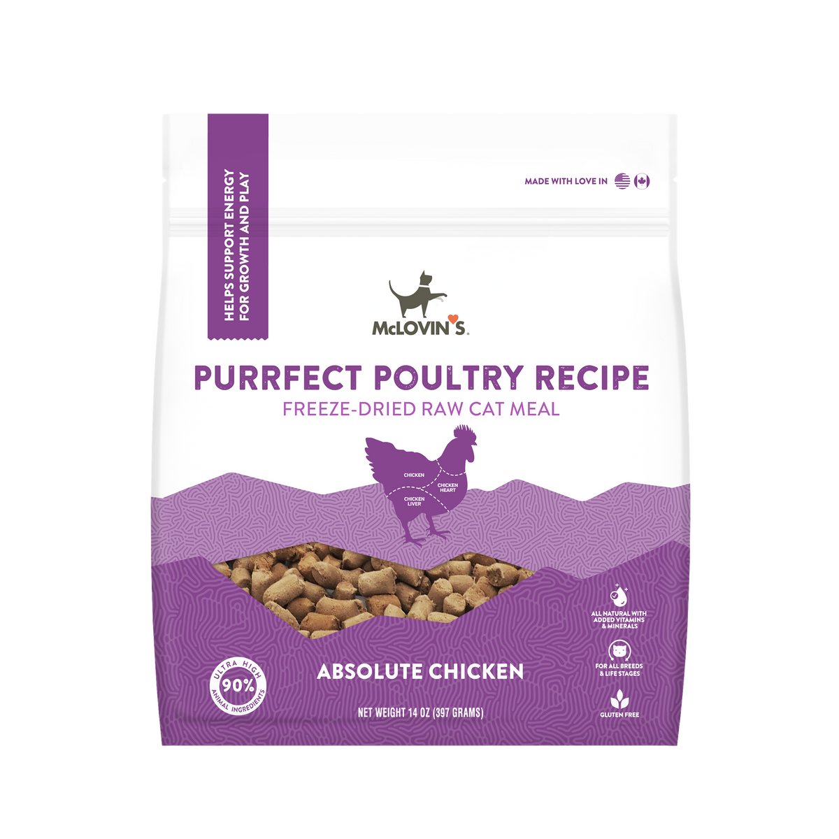 Freeze Dried Purrect Poultry Absolute Chicken Recipe Cat Full Meal a