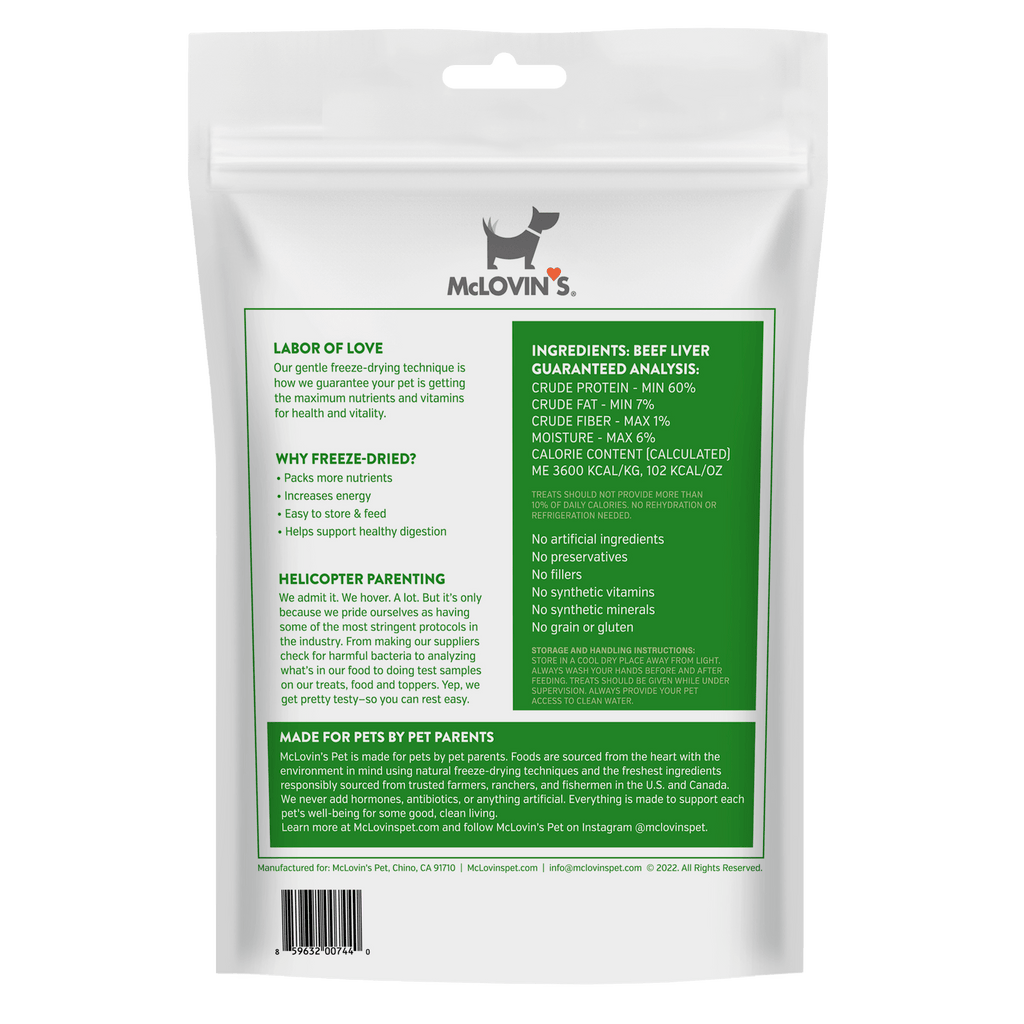 Dog TreatsBeef Liver |Freeze-Dried Raw Treats for Dog