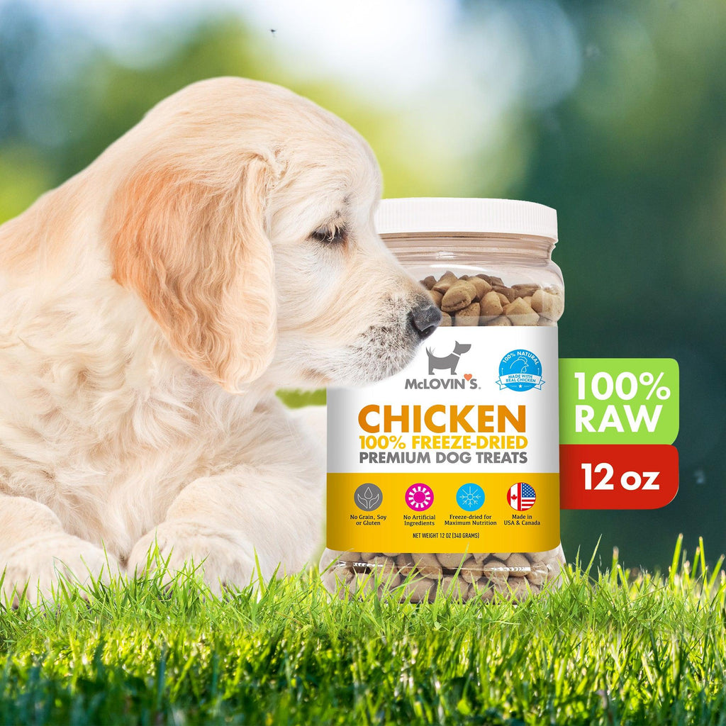 McLovin's Freeze Dried 100% Chicken Bites in Jar 12oz - Wholesome Treats for Dogs and Cats