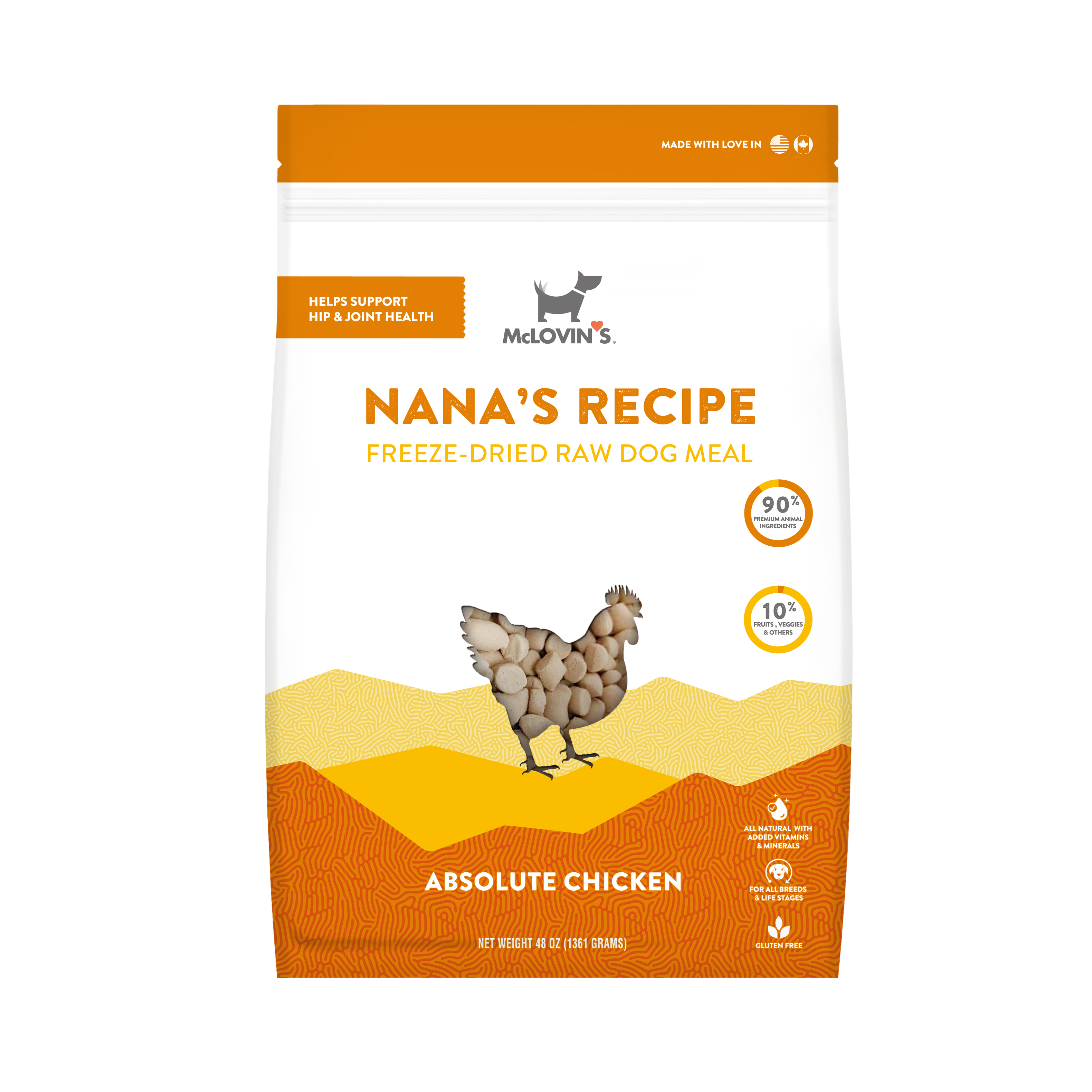 ドッグフード mama. Mcl-Meal-CH-48oz-front_3161x.