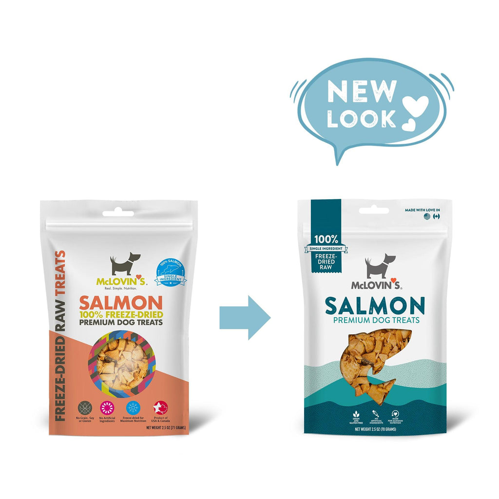McLovin's Premium Freeze Dried Salmon Dog Treats Single Ingredient All Natural High Protein2.5oz