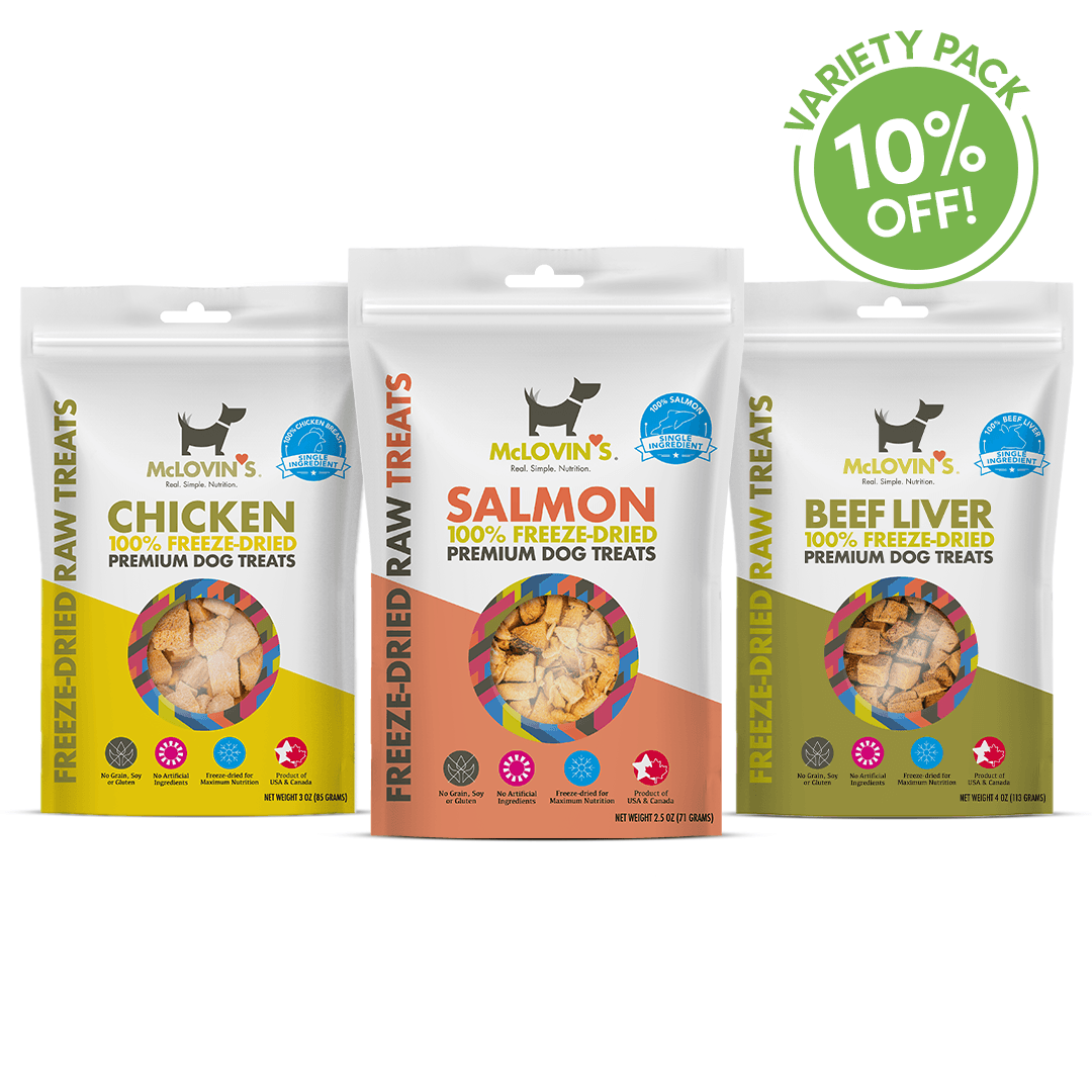 Premium Freeze Dried Dog Treats Variety Pack McLovins Pet